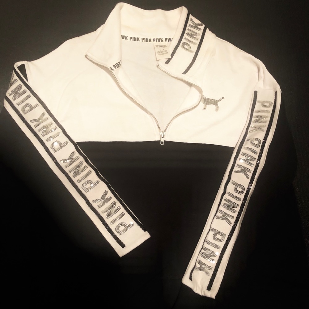 VS Pink Bling Half ZIP